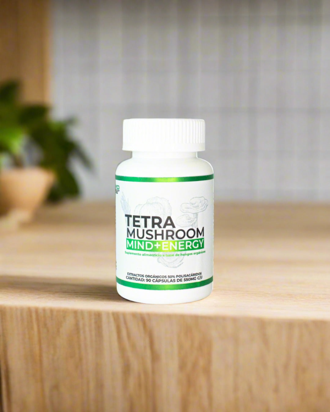 Tetra Mushroom Mind and Energy - Mezcla de 4 Hongos Medicinales