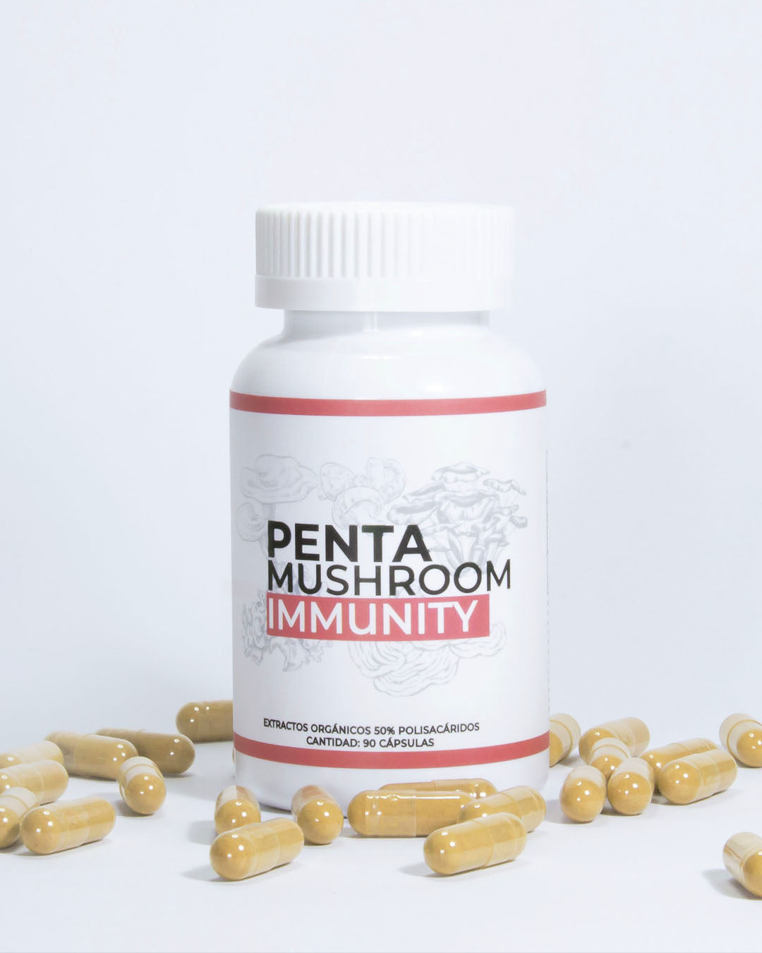 Penta Mushroom Immunity - Mezcla de 5 Hongos Medicinales